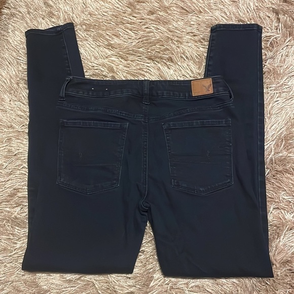 AMERICAN Eagle Outfitters‎ Super Stretch Dark blue High Rise Jeggings Size 4 - Picture 9 of 9